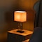 Quickway Imports 17 Decorative Metal Table Lamp with Gold Modern Stand and Brown Silk Lampshade QI004583 - alternate 4